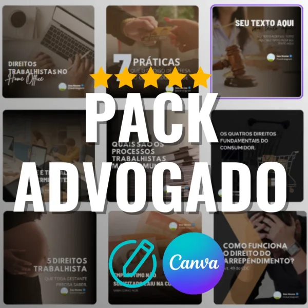 Pack Canva Advogados – 25 Modelos Editáveis